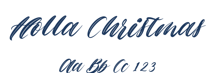 Holla Christmas Font Preview