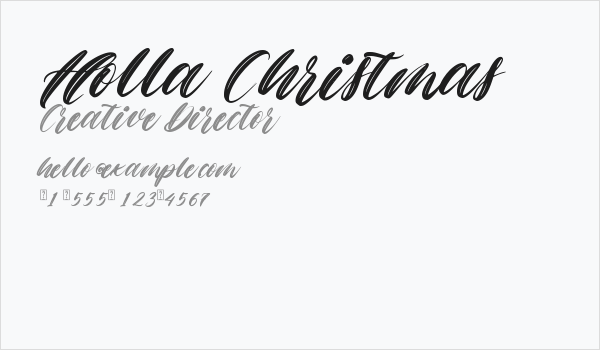 Holla Christmas Business Card