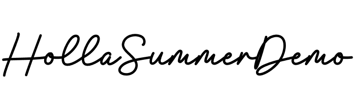 Holla Summer Demo  les polices de caractères gratuit tlcharger
