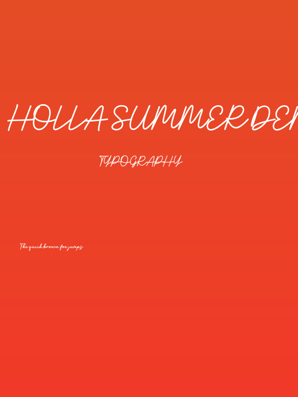 Holla Summer Demo Poster