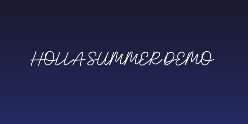 Holla Summer Demo Social Header