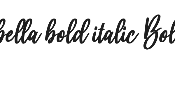 Holla bella bold italic Bold Italic Logo