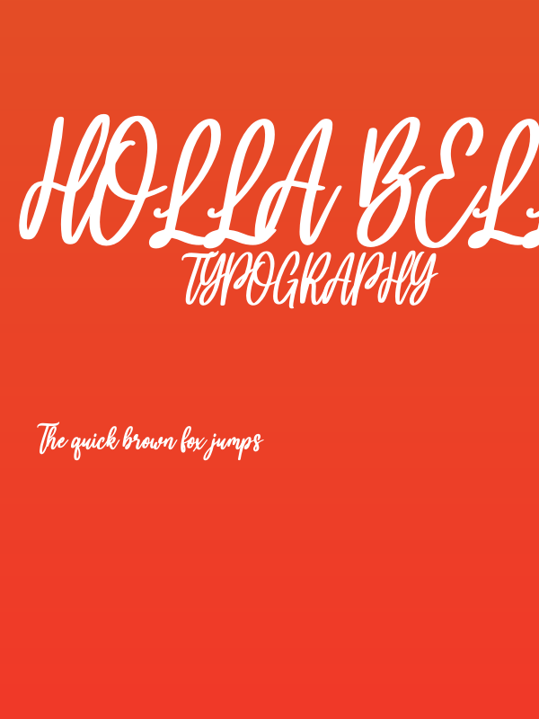 Holla bella bold italic Bold Italic Poster