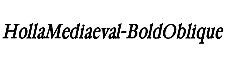 HollaMediaeval-BoldOblique Font