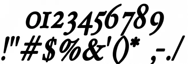 HollaMediaeval-BoldOblique Font OTHER CHARS