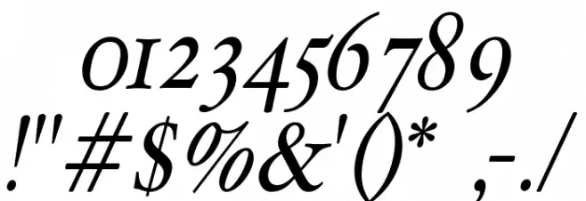 HollaMediaeval-Oblique Font OTHER CHARS