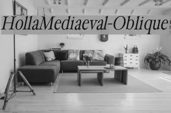 HollaMediaeval-Oblique Font examples