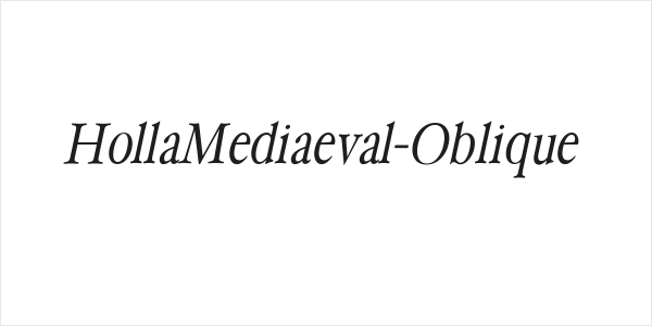 HollaMediaeval-Oblique Logo