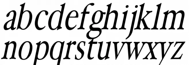HollaMediaeval-Oblique 字体 小写