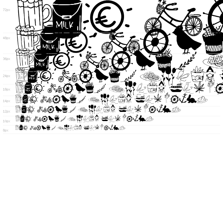 Holland Dingbats Waterfall