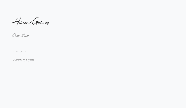 Holland Gateway Business Card