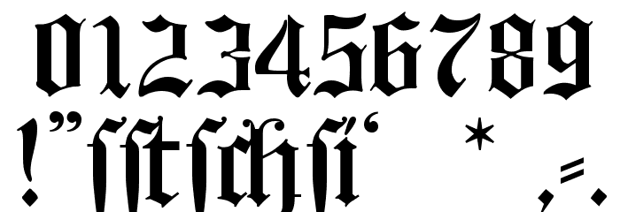 HollandGotisch Font OTHER CHARS