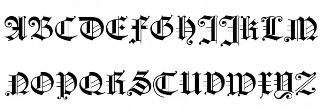 HollandGotisch Font UPPERCASE