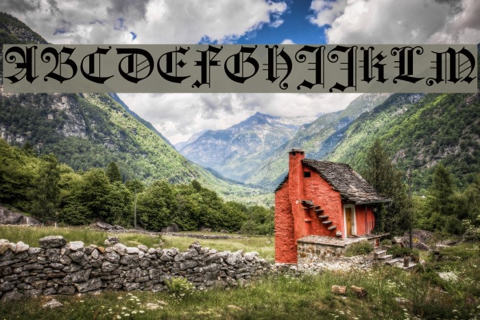 HollandGotisch Font examples