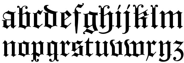 HollandGotisch Font LOWERCASE