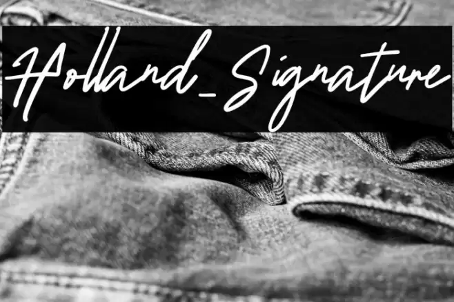 Holland_Signature Schriftart examples