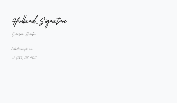 Holland_Signature Business Card
