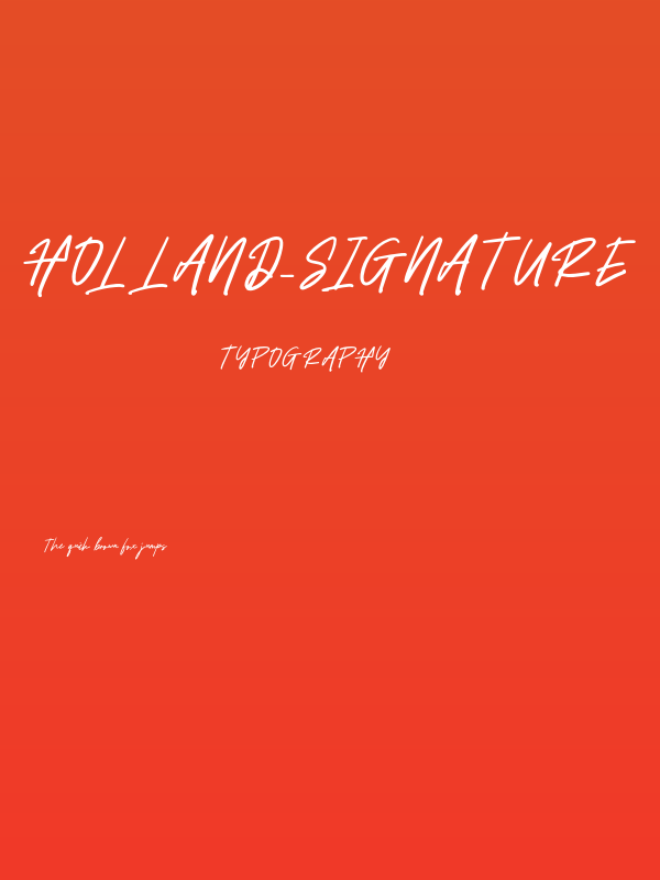 Holland_Signature Poster