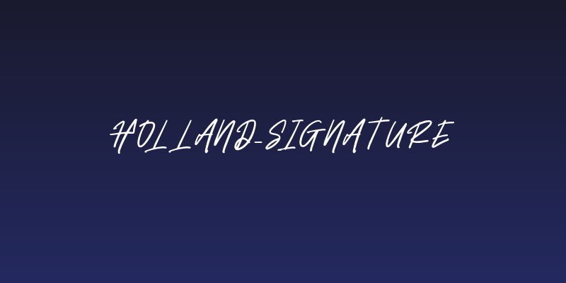 Holland_Signature Social Header