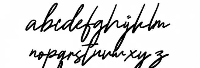Holland_Signature Schriftart Kleinbuchstaben