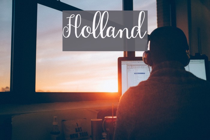 Holland Font examples