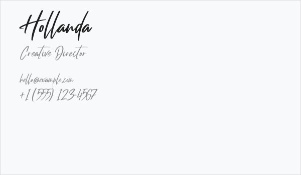 Hollanda Business Card