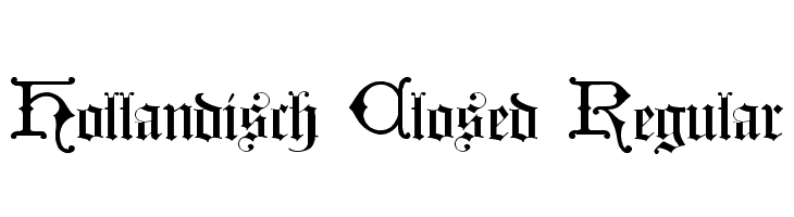 Hollandisch Closed Regular  Скачать бесплатные шрифты