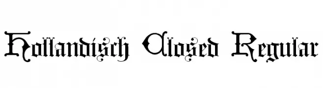Hollandisch Closed Regular  Frei Schriftart Herunterladen
