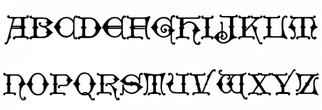 Hollandisch Closed Regular 字体 大写