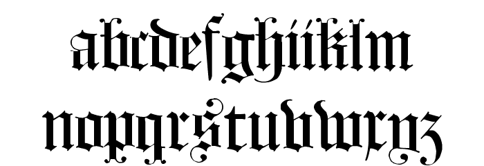 Hollandisch Closed Regular Font LOWERCASE