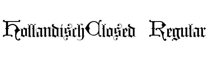 HollandischClosed-Regular  免费字体下载