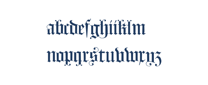 HollandischClosed-Regular Lowercase