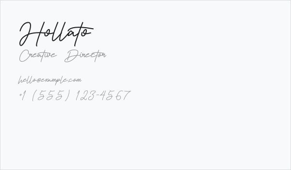 Hollato Business Card