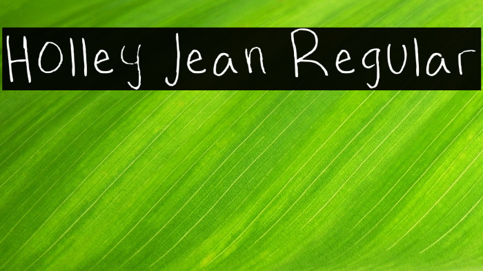 Holley Jean Regular Font examples