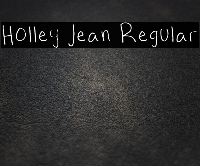 Holley Jean Regular Font examples