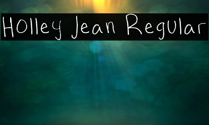 Holley Jean Regular Font examples