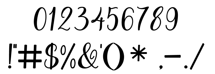 Holliday Font OTHER CHARS