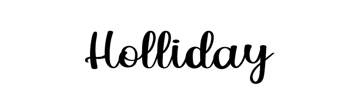 Holliday  नि: शुल्क फ़ॉन्ट्स डाउनलोड
