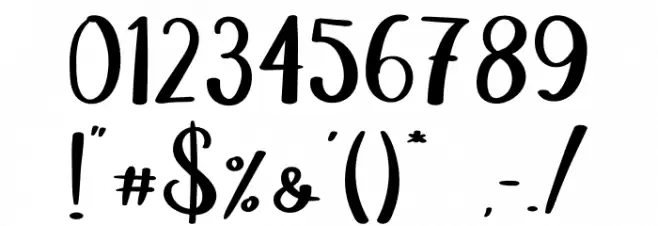 Holliday Font OTHER CHARS