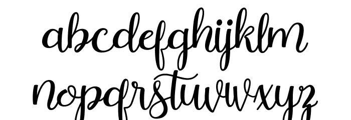 Holliday Font LOWERCASE