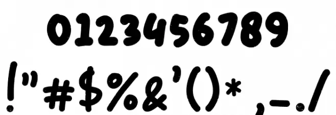 Hollidays Regular Font OTHER CHARS