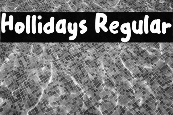 Hollidays Regular Font examples