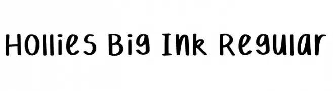 Hollies Big Ink Regular  Free Fonts Download