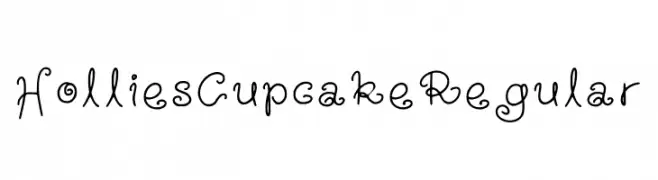 Hollies Cupcake Regular  Frei Schriftart Herunterladen