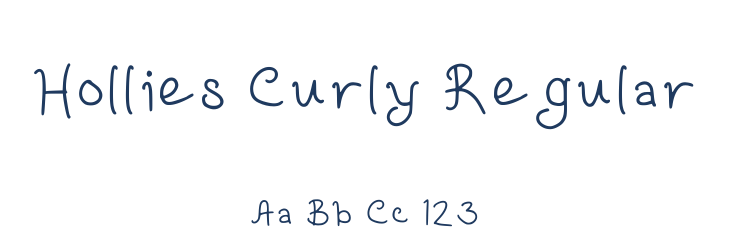 Hollies Curly Regular Font Preview