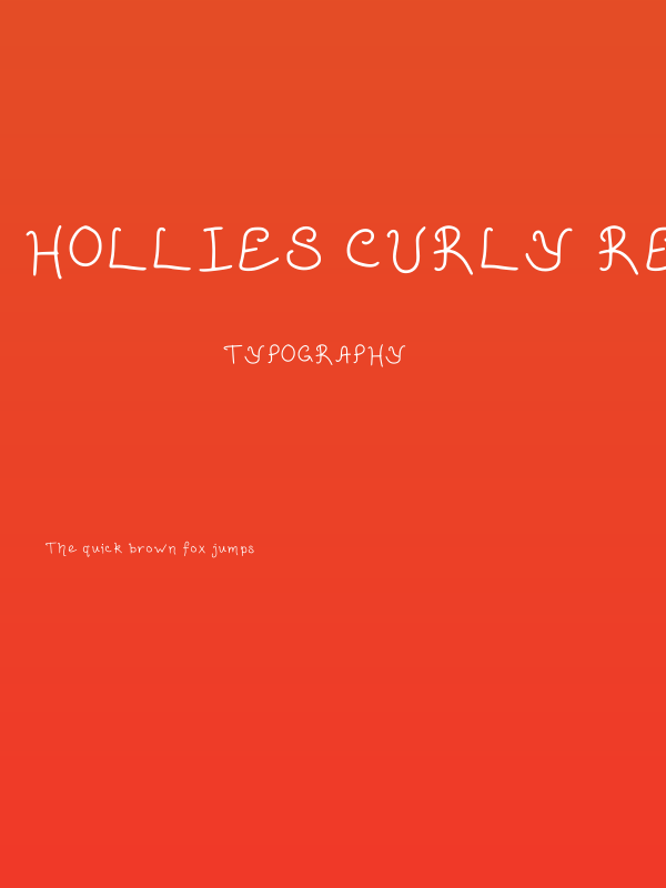 Hollies Curly Regular Poster