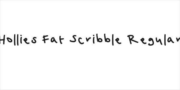 Hollies Fat Scribble Regular Logo