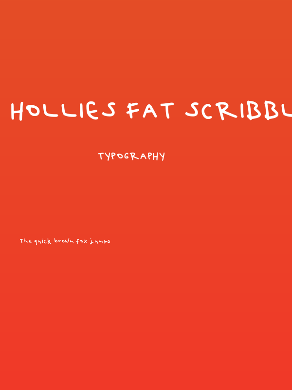 Hollies Fat Scribble Regular Poster