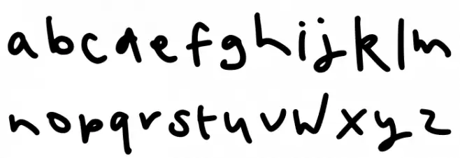 Hollies Fat Scribble Regular Caratteri MINUSCOLO