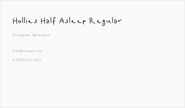 Hollies Half Asleep Regular Business Card